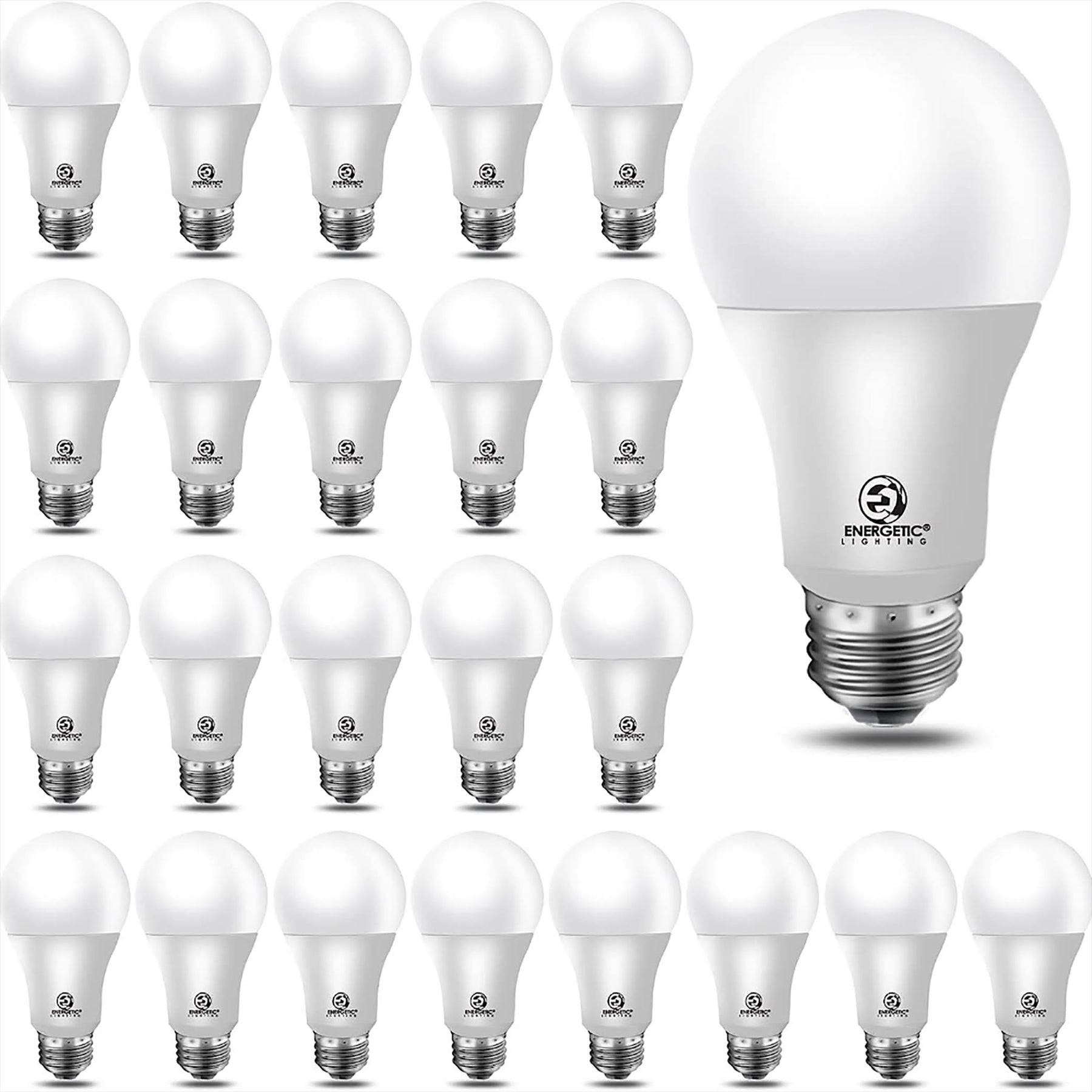 Energetic Lighting 60-Watt EQ A19 Warm White E26 LED Light Bulb (24-Pack) | YGA03C54-830-24P