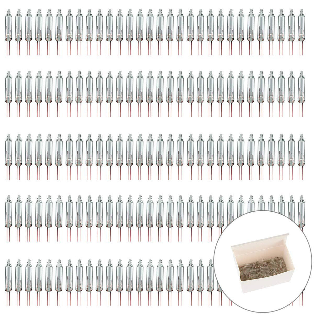 Blue_Stone Christmas Replacement Mini Light Bulbs 2.5 V 0.17 A Clear Glass Bulbs for Christmas Trees Incandescent Lights